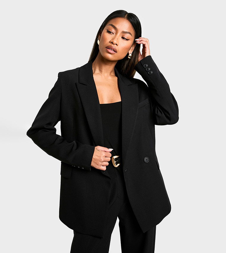 Buy Boohoo Woven Tailored Oversized Blazer In Black 6thStreet Qatar