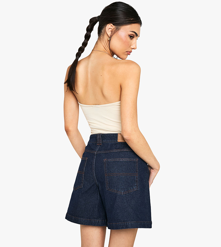 Denim Boyfriend Fit Shorts