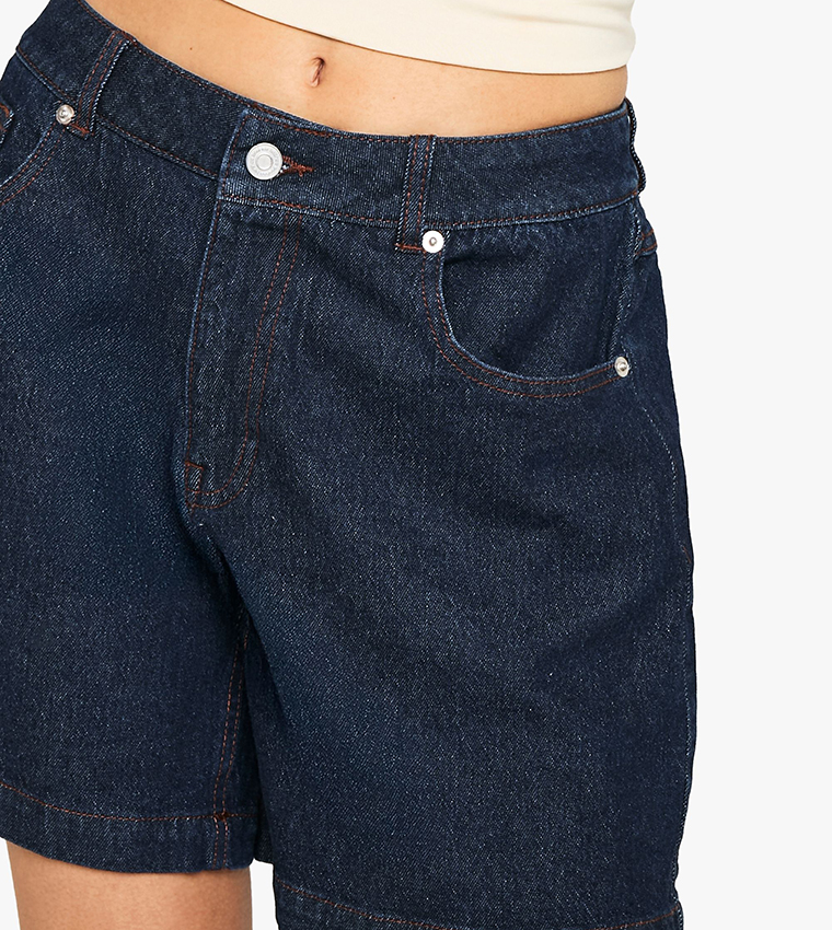 Denim Boyfriend Fit Shorts