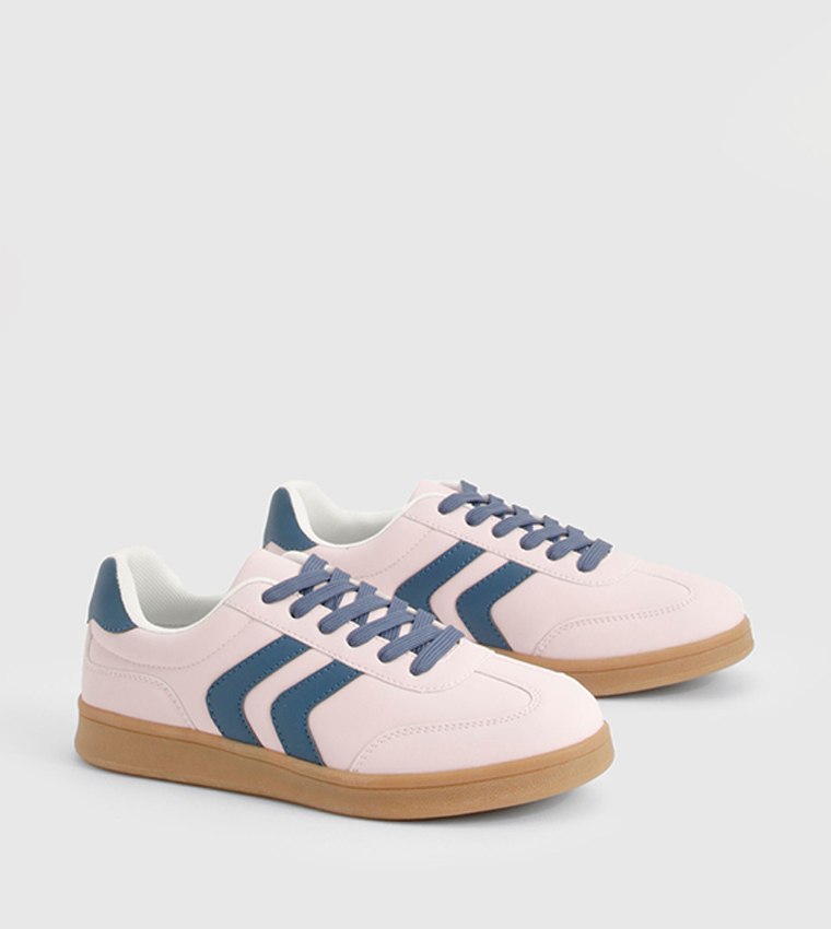 Color Block Lace Up Sneakers