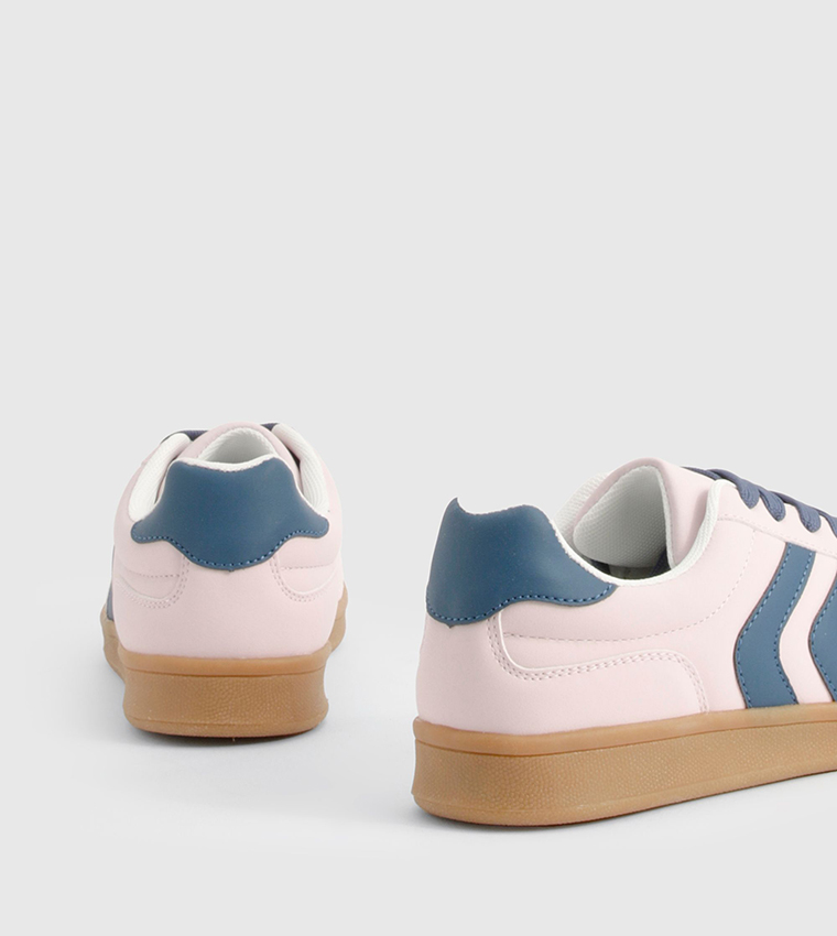 Color Block Lace Up Sneakers