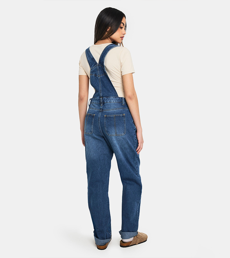 Boyfriend Denim Dungarees