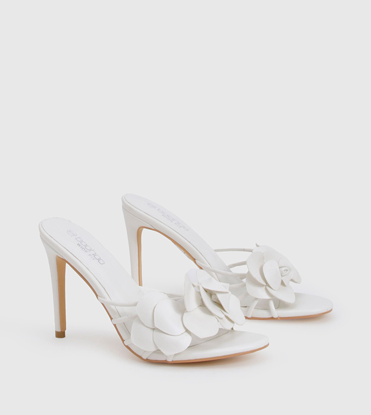 Flower Detail Heel Sandals