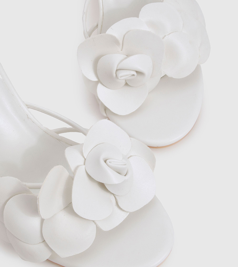 Flower Detail Heel Sandals