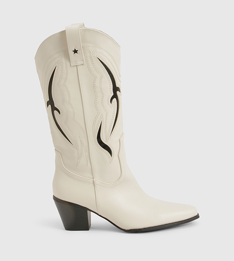 Contrast Western Cowboy Boots
