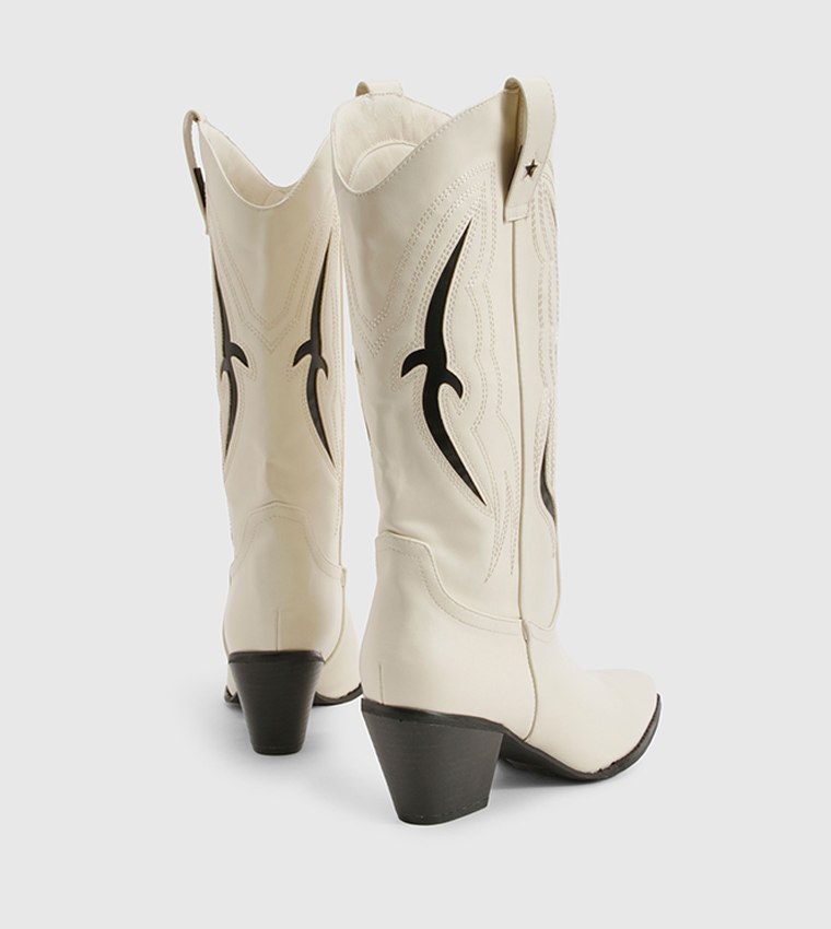 Contrast Western Cowboy Boots