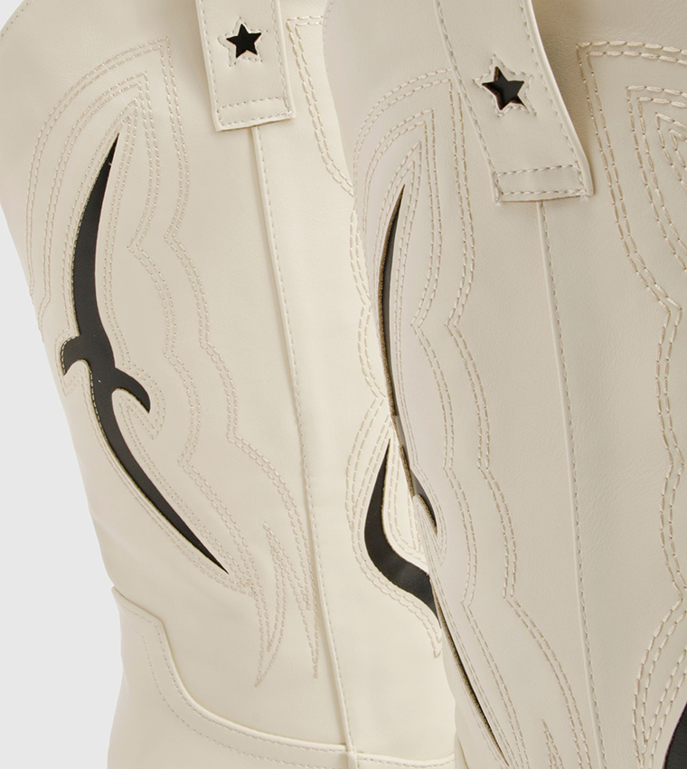 Contrast Western Cowboy Boots
