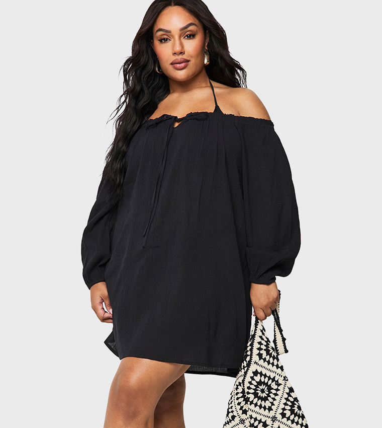 Curve Crinkle Cotton Beach Dress