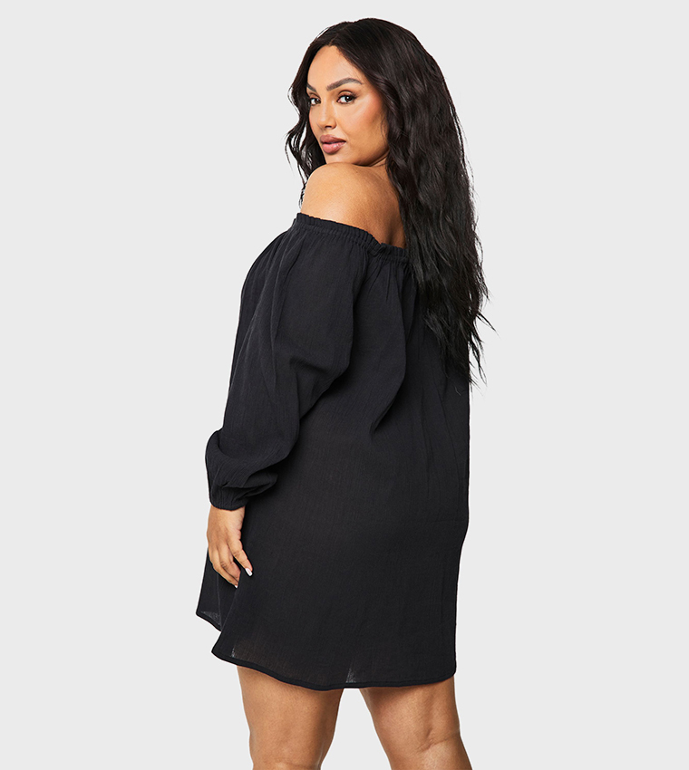 Curve Crinkle Cotton Beach Dress