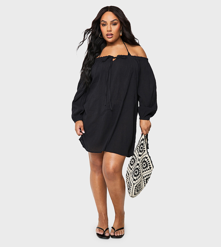 Curve Crinkle Cotton Beach Dress