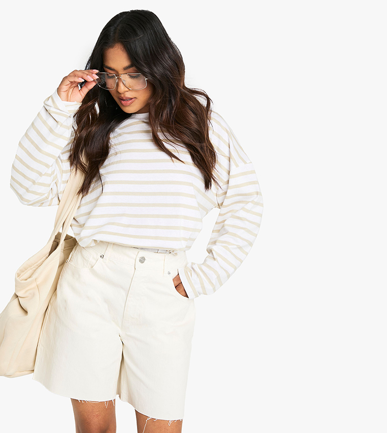 Petite Bermuda Denim Shorts
