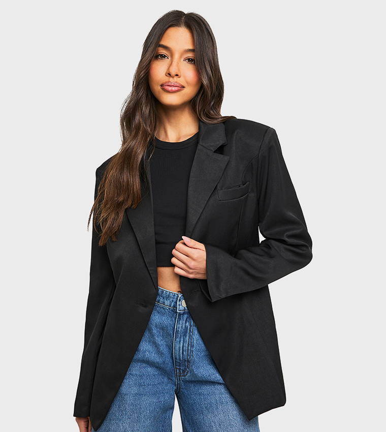 Woven Tailored Cinched Blazer