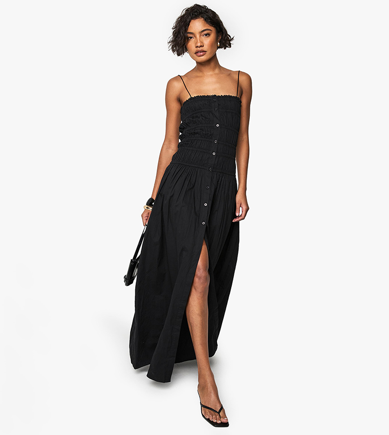 Tall Ruched Bandeau Maxi Dress