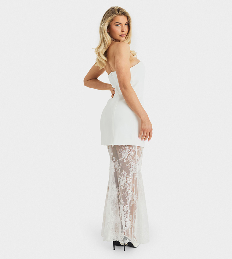 Premium Structured Lace Maxi Dress