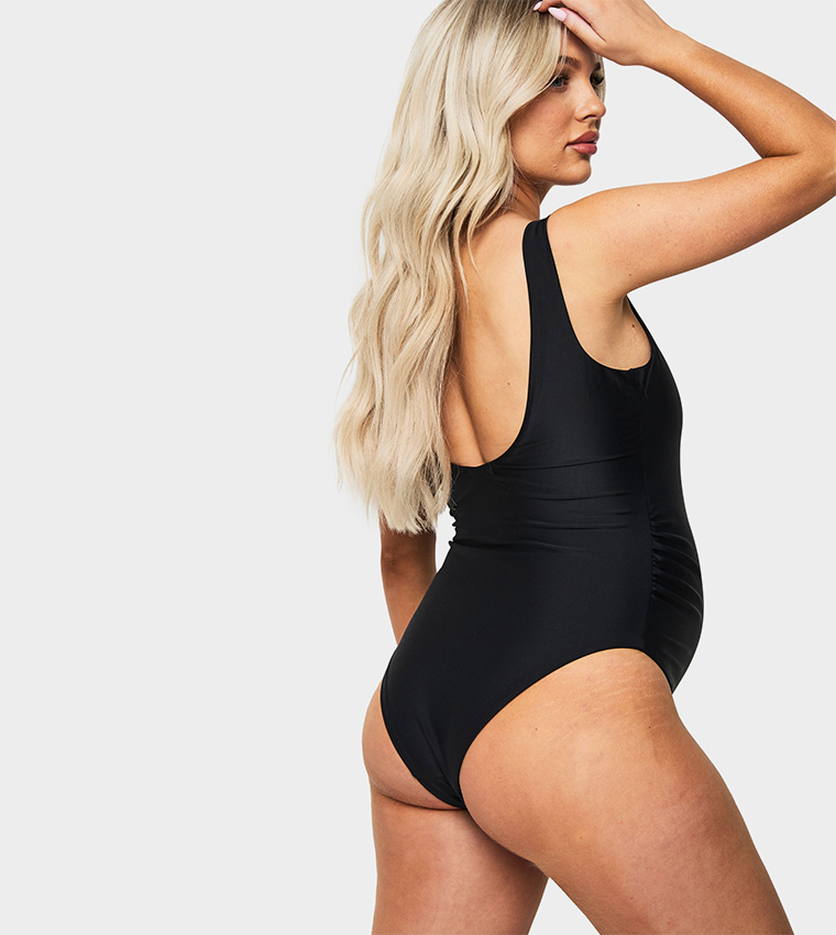 Maternity Square Neck Swimsuit