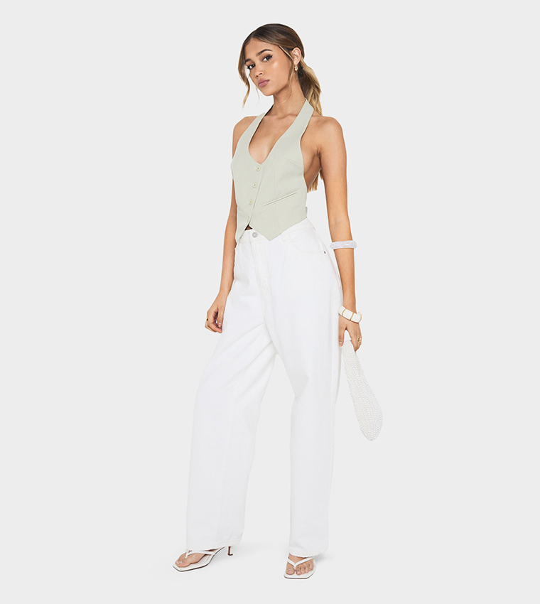 Halterneck Open Back Waistcoat