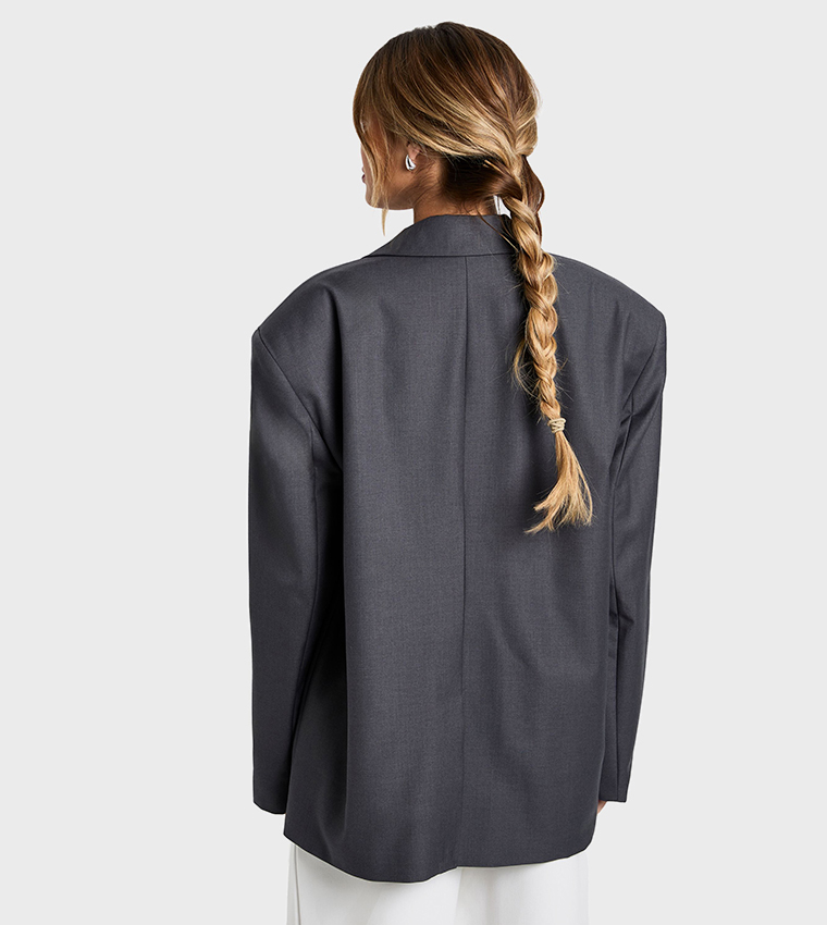Extreme Lapel Oversized Open Blazer