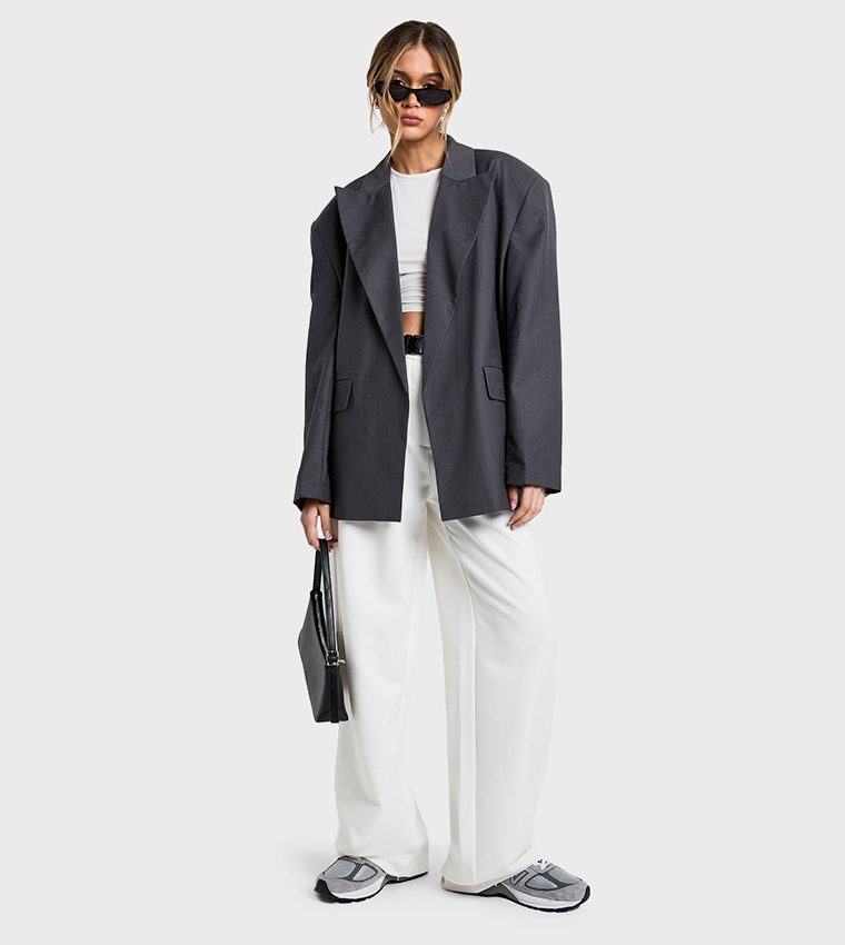 Extreme Lapel Oversized Open Blazer