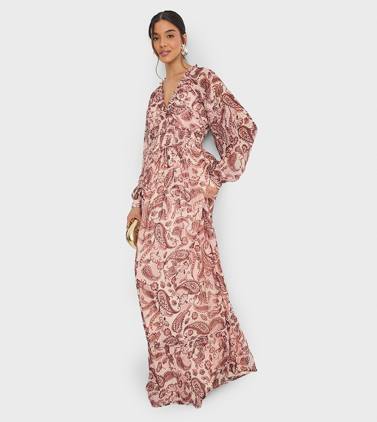 Midi Boohoo Paisley Shirt Dress Boohoo Plus Bright Paisley Wrap