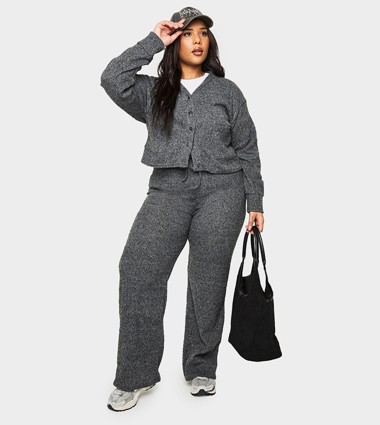 Curve Soft Rib Knitted Co-Ord Set