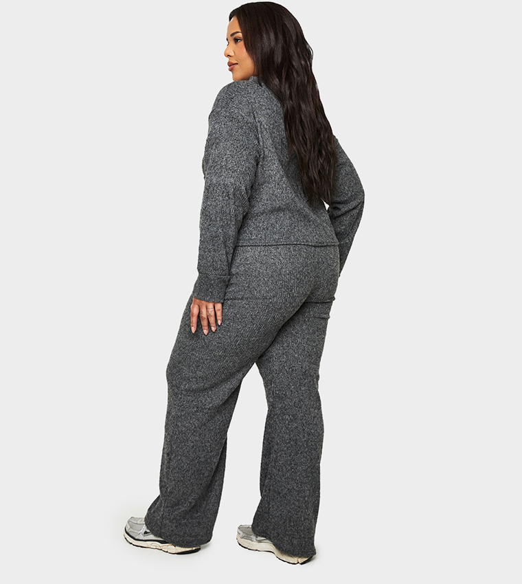 Curve Soft Rib Knitted Co-Ord Set