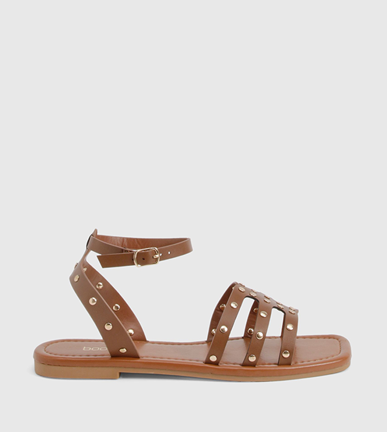 Studded 2 Part Flat Sandals