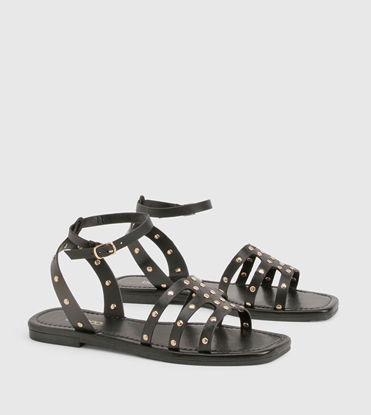 Studded 2 Part Flat Sandals
