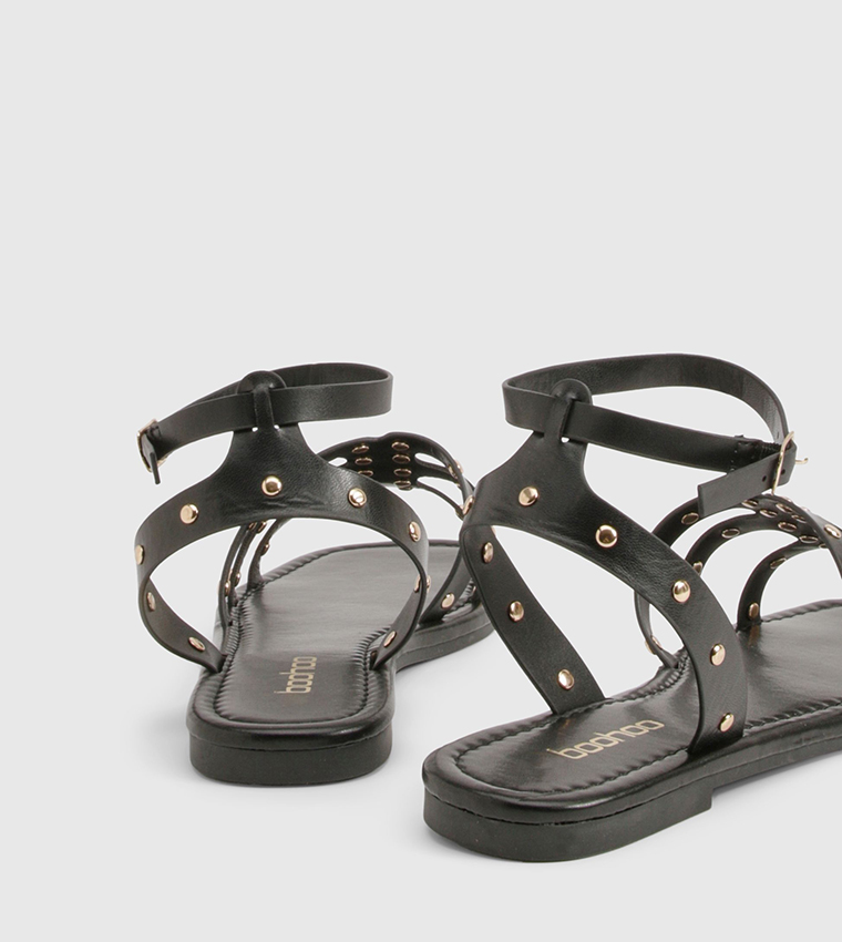 Studded 2 Part Flat Sandals