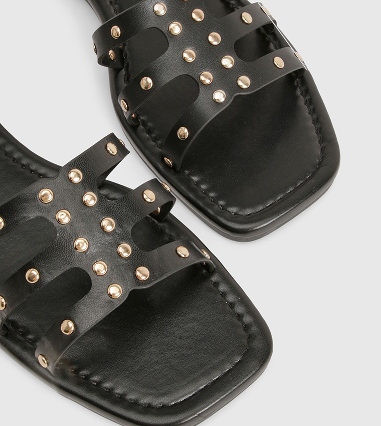 Studded 2 Part Flat Sandals