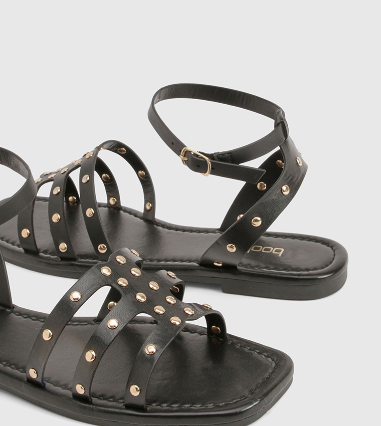 Studded 2 Part Flat Sandals