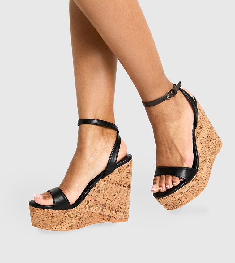 2 Part Cork Wedge Sandals