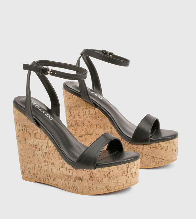 2 Part Cork Wedge Sandals