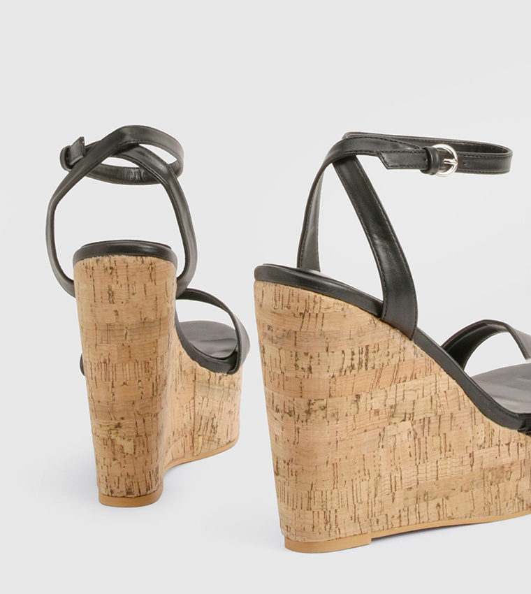 2 Part Cork Wedge Sandals