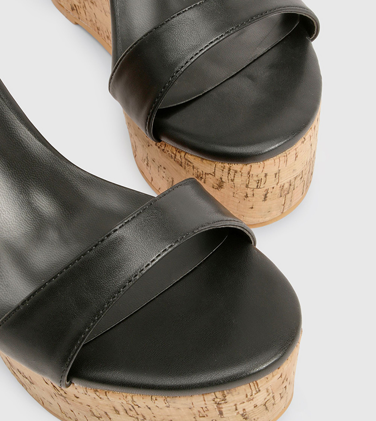 2 Part Cork Wedge Sandals