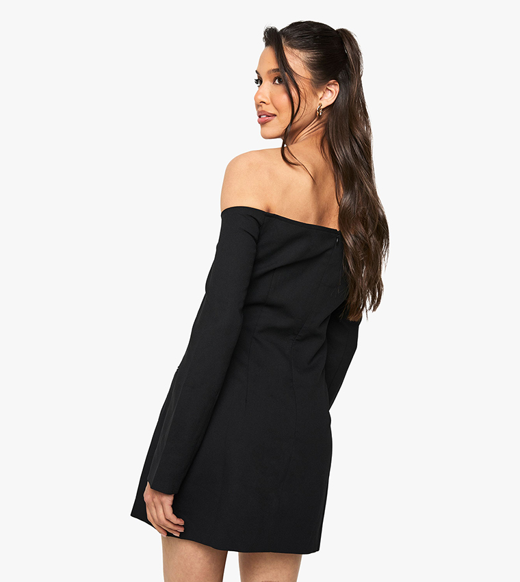 Bardot Tailored Button Down Mini Dress