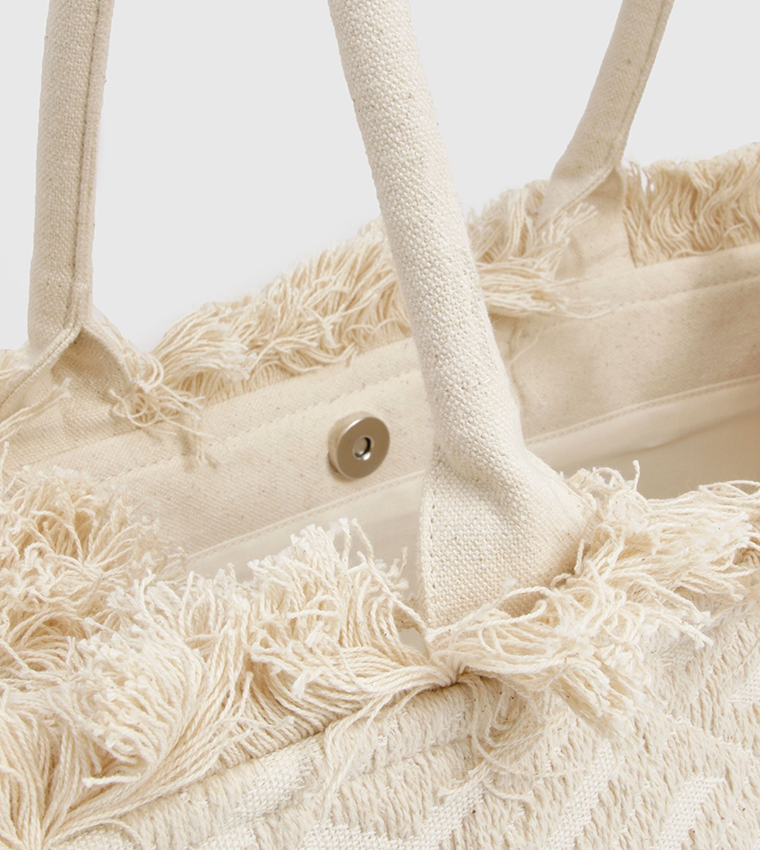 Fringe Detail Beach Bag