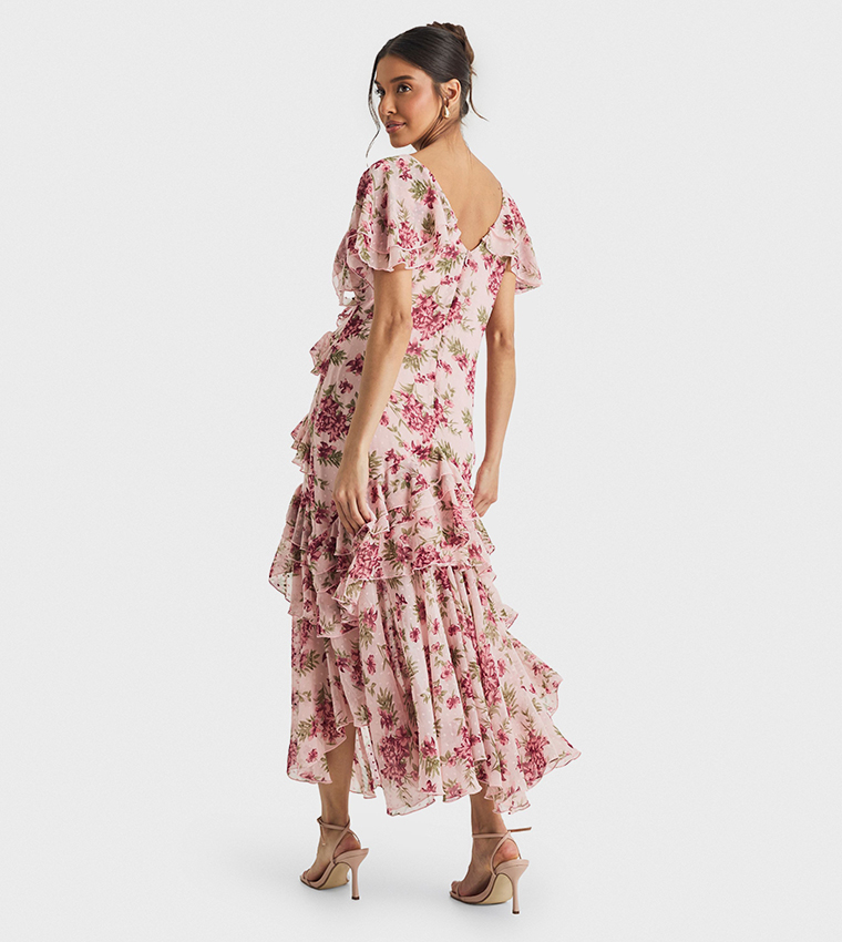 Floral Ruffle Maxi Dress