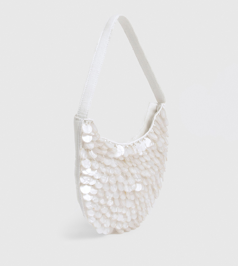 Pearlised Shell Embellished Mini Bag
