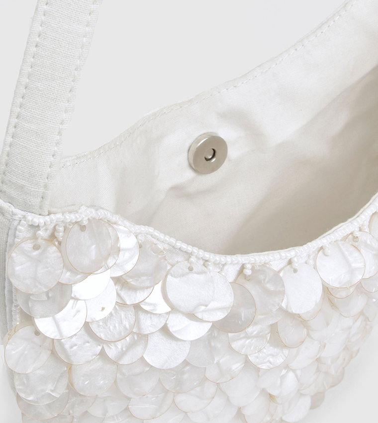 Pearlised Shell Embellished Mini Bag