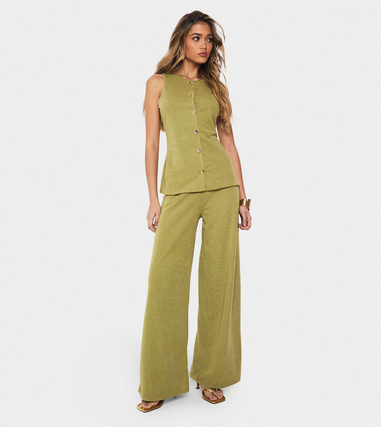 Textured Button Through Waistcoat