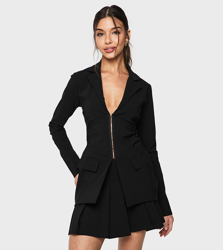 Bengaline Fitted Hook and Eye Blazer