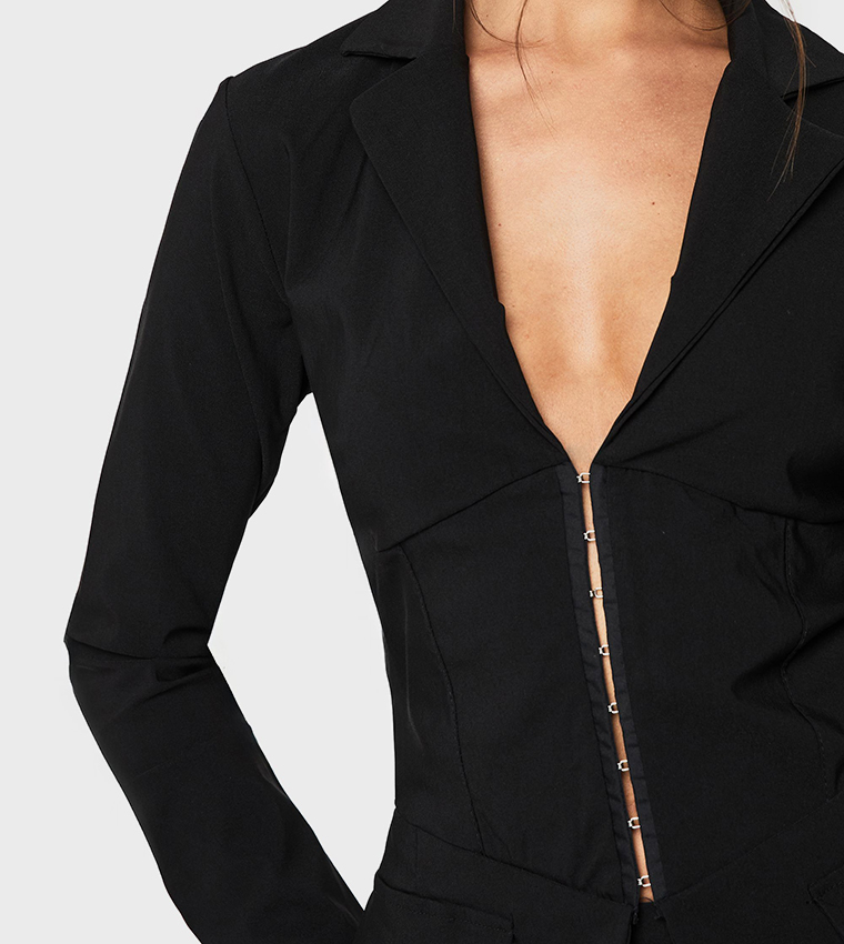 Bengaline Fitted Hook and Eye Blazer