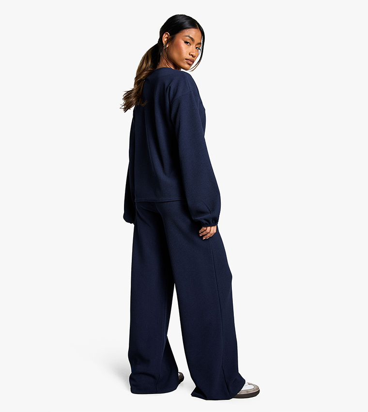 Ribbed Tie Front Co-Ord Set