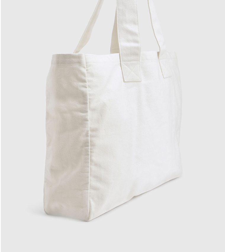 Textured Canvas Tote Bag