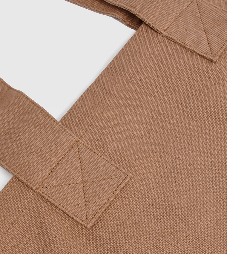 Textured Canvas Tote Bag
