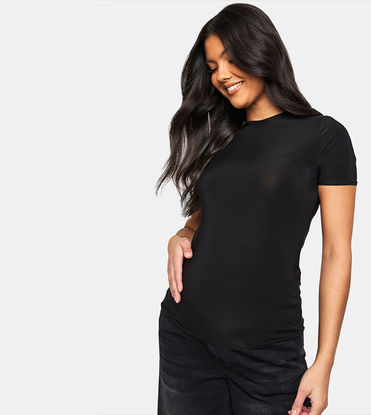 Maternity Soft Touch Crew Neck T-Shirt