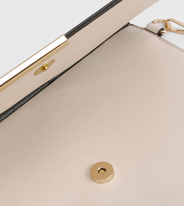 Asymmetric Fold Over Large Envelope Clutch Bag
