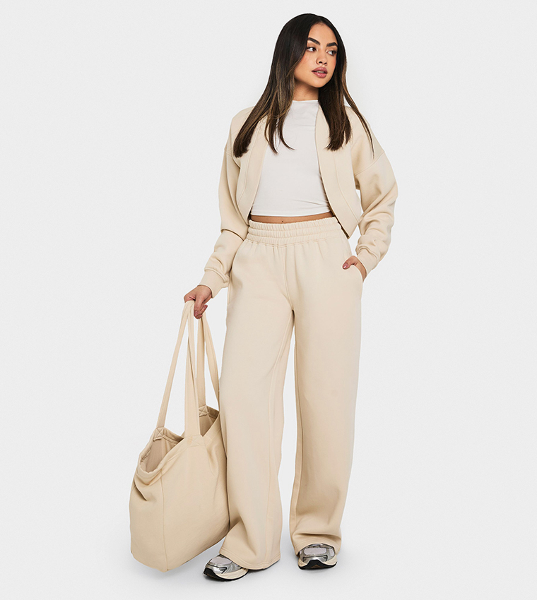 Solid Wide Leg Sweatpants