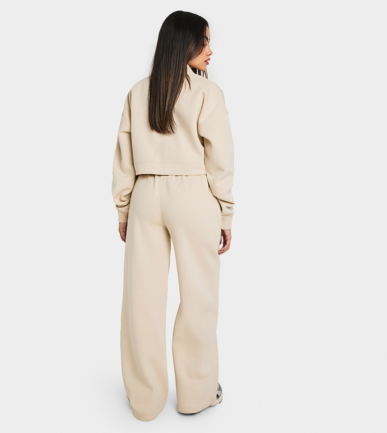 Solid Wide Leg Sweatpants