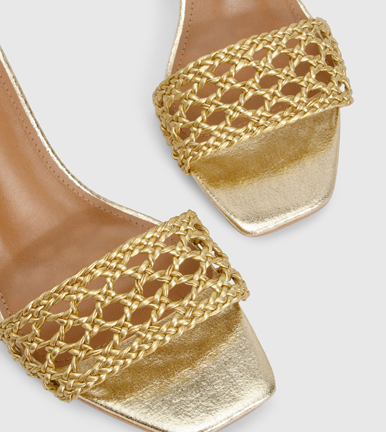 2 Part Braided Heel Sandals